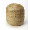 Homeroots 19 x 16 x 16 in. Bohemian Natural Bullet Jute Pouf Ottoman 388969